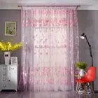 Living Room Home Decoration Flower Tulle Sheer Curtains Curtain Window Drapes