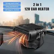 2 IN 1 Car Heater 12V/24V Electric Cooling Heating Fan Portable Electric Dryer Windshield Demister Defroster Fan Car Ornaments