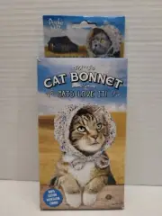Archie McPhee Cat Bonnet Prairie Hat For Your Kitty Cotton Floral Design NIB