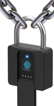 eLink Smart Heavy Duty Fingerprint Padlock with Key Backup Waterproof Bluetooth