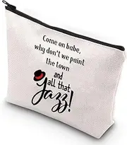 G2TUP Roxie & Velma Musical Cosmetic Bag Musical Theatre Fans Gift And that Jazz Song Lyrics Makeup Bag Billy Flynn Merch, that Jazz, Modern