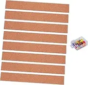 Cork Board Strips Pushpins 50 Pins Included Frameless Memo Board Strip for Office