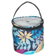 Leaf Pattern Bucket Bag for Yarn Needles and Sundries Storage Tool Small