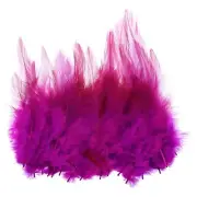200 Pcs 3-5" Rooster Feathers Bulk Natural Feather for Crafts Rose Red