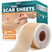 Silicone Scar Tape for Surgical Scars-60"x1.6" Roll,for Keloid, C-Section, Acne