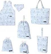 COLORFUL CANDY STYLE NT904000 Disney Kindergarten Entrance School Entrance 6-Piece Set, Lesson Bag, Quilting (Gusseted), Shoe Case, Drawstring Gymnastics Clothes Bag, Lunch Bag, Cup Bag, Small Items,