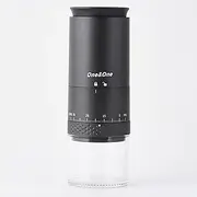 One&One Coffee Grinder,Portable Burr Coffee Grinder Electric by Battery Powered,Coffee Bean Grinder with LED Display, Cordless Coffee Mill for Travel, Camping, Office, Home, etc