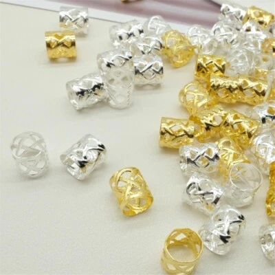 100PCS Dreadlocks Beads Wigs Ornament Hair Rings Twisted Braid Decorative Tools