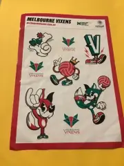 MELBOURNE VIXENS 8 SET NETBALL TEAM OFFICIAL MEMBERS STICKER CHAMPIONS 1