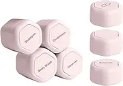 Cadence Travel Containers - Daily Routine Capsule Set - Magnetic Travel Capsules - For Shampoo, Conditioner, Body Wash, Pills, and More - 4 Flex Mediums (1.32oz) & 3 Flex Smalls (0.56oz) - Petal