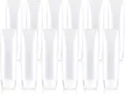YXC 12PCS PE Travel Size 1oz Squeeze Bottles With Labels, Leak Proof, BPA Free, Refillable Tubes, TSA Approved Containers For Toiletry, Toothpaste