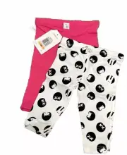 Flapdoodles Girls Pants, Pink, (set Of 2) 12M