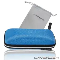 在飛比找momo購物網優惠-【Lavender】擦拭收納兩用袋與眼鏡盒套組-藍(眼鏡盒)