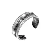 925 Sterling Silver Simple Adjustable Oxidized Toe Ring /Finger Ring