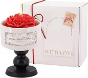 Naimo Ceramic Scented Candle Long Lasting Flower Shape Aromatherapy Candles Home Decorative Holder Candle Anniversary Wedding Gift Set