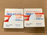 2 Packs Vintage 1985 Johnson & Johnson First Aid Clear (Dermaclear) Tape New/NOS