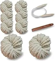 Super Soft Chenille Chunky Yarn - Beige, Jumbo Size for Crocheting, Knitting, Handmade Creations, Ideal for Thick Blankets Making (8 Pack)