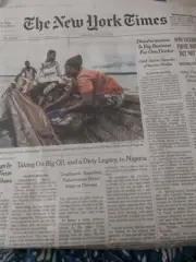 THE NEW YORK TIMES NYT - SUNDAY JULY 25, 2021 (NIGERIA OIL - NOT EAGER VAX)