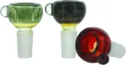 Lab Glass Wrap and Rake Color Changing Silver Fumed Slide Bubble Bowl Gog