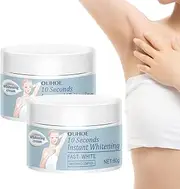 2pcs OUHOE 10 Seconds Whitening Cream,10 Seconds Instant Whitening Cream,Underarm Armpit Whitening Cream Brighten & Moisturizes for All Skin Types