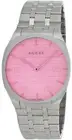 Gucci 25H YA163410 38mm Quartz Watch – Pink Dial, Stainless Steel Bracelet