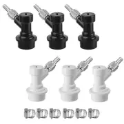 3 Pairs Corny Keg Ball Lock Quick Disconnect Set, Home Brewing Cornelius Keg ...