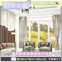 在飛比找PChome24h購物優惠-【宜欣居傢飾】威尼斯水岸─印花遮光窗簾_咖-W300cm*H