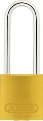 Abus ALUMINIUM SAFETY PADLOCK 32.2mm Width, 50mm Shackle, Keyed Alike YELLOW