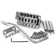 52.5mm Guitar Stratocaster Tremolo Bridge Set for Fender Strat Squier Electric Guitar Replacement,silver