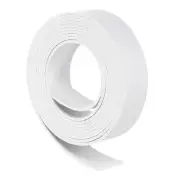 Leather Straps, 0.8 Inch Wide 79 Inch Long Flat Leather Strips Cord, White