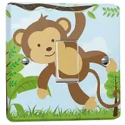 Jungle Monkey Single Light Switch Self-adhesive Vinyl Sticker for Crabtree 4070
