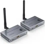 Wireless HDMI Transmitter and Receiver 4K@30Hz HDMI Wireless Extender Kit 328Ft/100M 4K Sender and Receiver for Casting Video & Audio to Large Screen TV/Projector from Laptop/PC/Camera