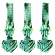 3x Paws & Claws Tug-Of-War Pet Dog Toy 35cm Rope Tugger w/ Squeaky Ball Blue/GRN