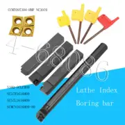 4Pcs 16mm Lathe Turning Tool Holder Boring Bar+CCMT09Carbide Insert+Wrench Set
