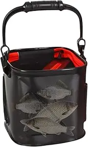 Live Bait Bucket | Wider Handle Foldable Fishing Bucket Organizer,Multi-Functional Fish Tackle Storage Bags & Wraps Box for Transport Kayaks Camping Beach Boat