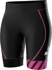 [SLS3] Women's Triathlon Shorts | 6 inch FX Tri Short for Women Black | Super Comfy with Soft Chamois | German Designed