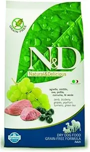 Farmina Natural and Delicious Grain-Free Formula Dry Dog Food, 26.5-Pound, Lamb