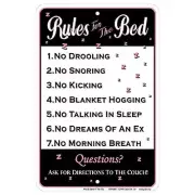 Parking Sign - Rules For The Bed Wall Art Home Decor Picture Gift