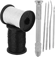 Angoily Quality Handmade Crochet Hooks Set Sewing Awl and Thread for Book Restoration Bag Making and More