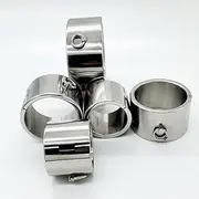 FDYVSQ Stainless steel heavy restraint set, SM bondage set with 6 cm high metal handcuffs, ankle cuffs collar, perfect SM erotic sex toy for couples, men, women(Color:Men,Size:Runden)