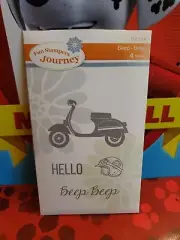 Fun Stampers Journey Beep-Beep #AT-0118 4 Stamps Scooter BRAND NEW