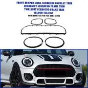 Gloss Black Headlight Taillight Frame Trim For Mini Cooper F55 F56 F57 2021-2024 (for: Mini)