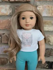 Iara Custom American Girl Doll OOAK Blonde Hair Hazel Eyes Jess Mold Freckles