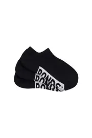 [Bonds] Bonds Womens Logo Cushioned No Show 3 Pack Socks in Black Size: 3-8, Cotton 3-8 Black