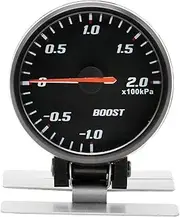 TYZYAGPGNL 60MM Black Panel Blue Light Racing Modification Auto Turbo Charged Car Boost Turbine Gauge Meter Instrument Automotive Voltage Boost Meter