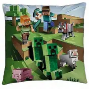 Minecraft Characters Filled Cushion Green/Blue/Brown 40cm x 40cm