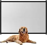 Baby Gates for Dogs, Retractable Stair Gate for Dogs, Pet Gate with Durable Mesh and Hook Design, 43.3x28.3in Safety Barrier for Stairs and Doorways, Ideal for Pets and Kids