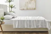 Brosa 100% Sateen Cotton Sheets (White, Double)