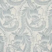 Schumacher Large Floral Jacquard Fabric- Orley Jacquard / Blue 2.65 yds 80641