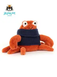 在飛比找Yahoo!奇摩拍賣優惠-新品特惠*英國Jellycat套頭衫螃蟹兒童玩具毛絨玩具公仔